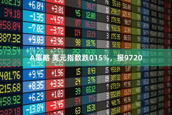 A策略 美元指数跌015%，报9720